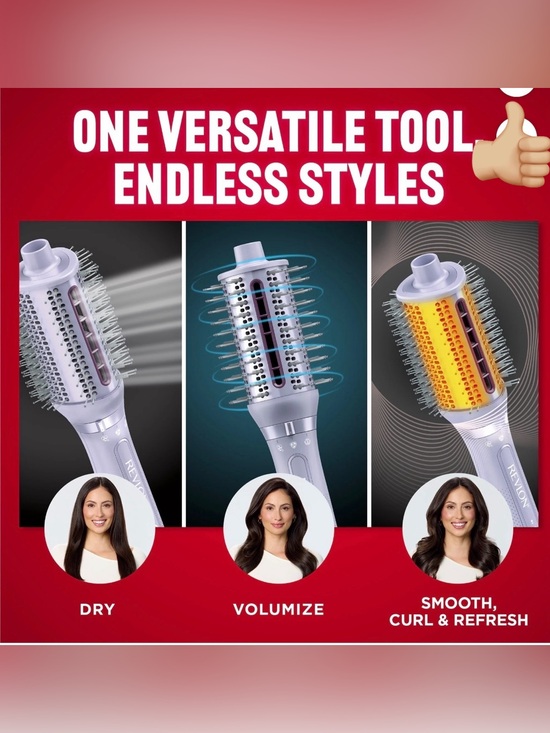 Revlon Hot Air Styling Brush in Lilac main image 8
